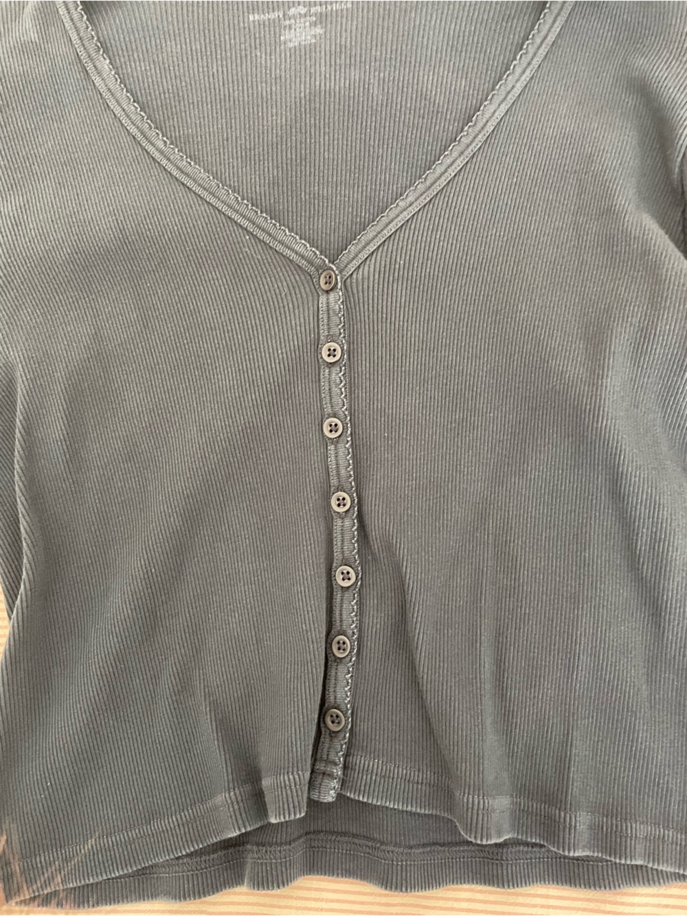 brandy melville navy blue button up cardigan - Picture 2 of 4